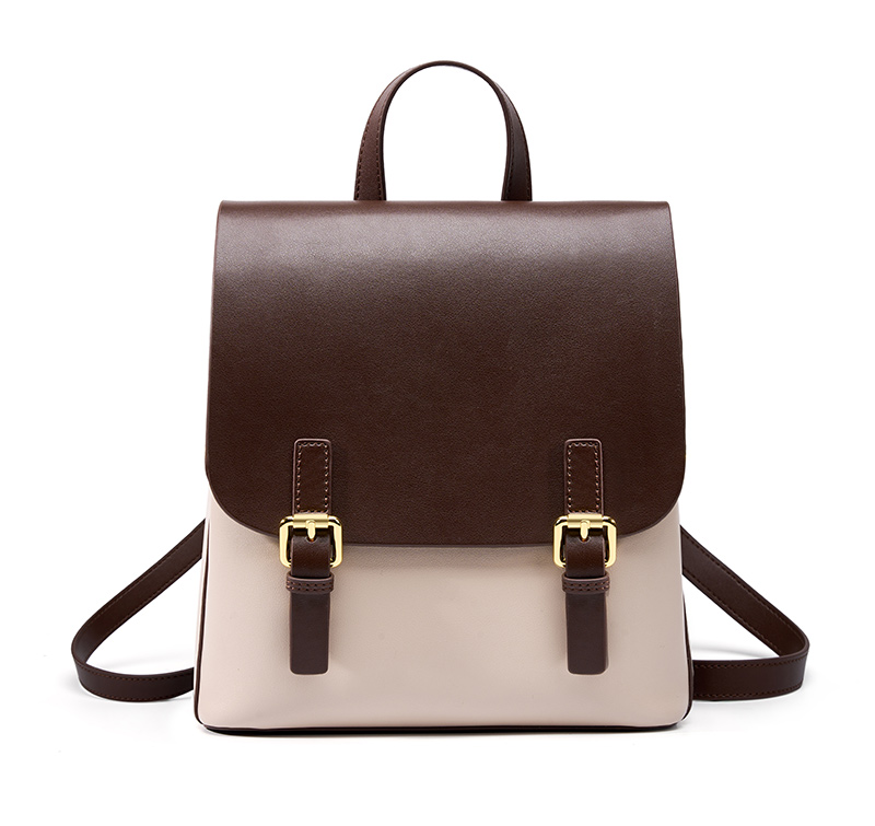 LEATHER TWO-TONE BACKPACK