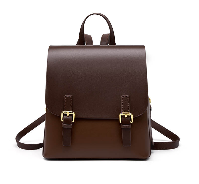 LEATHER TWO-TONE BACKPACK