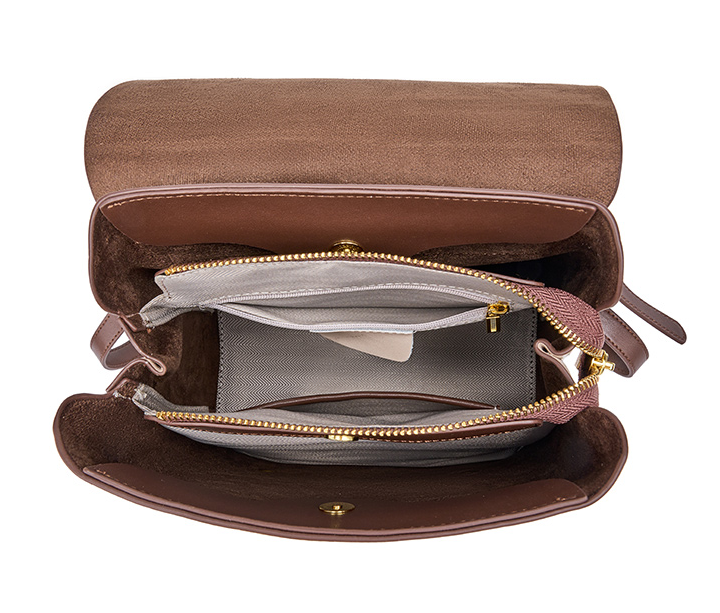 LEATHER TWO-TONE BACKPACK