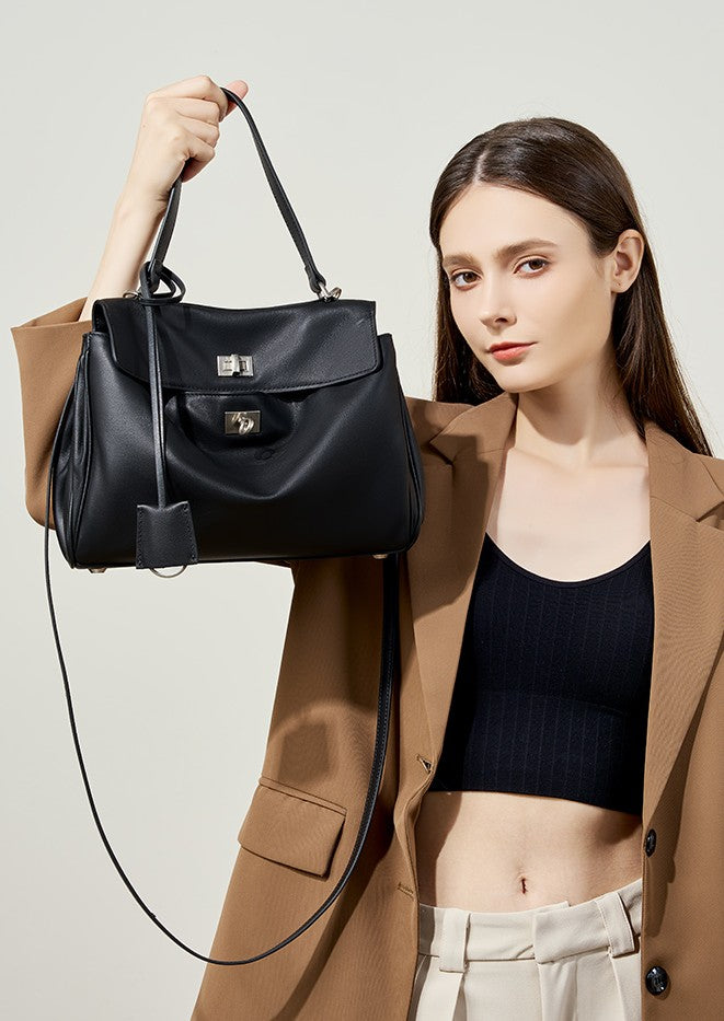 LEATHER MULTI-POCKET TOTE BAG - LARGE or MEDIUM