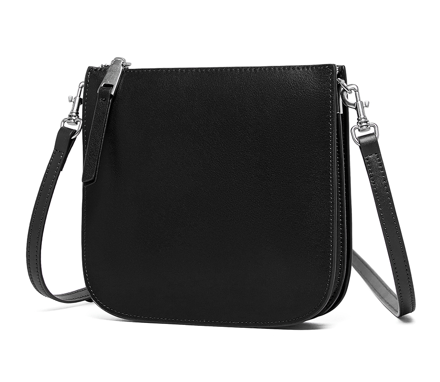 LEATHER STURDY-SIDED CLUTCH / MESSENGER / CROSSBODY BAG
