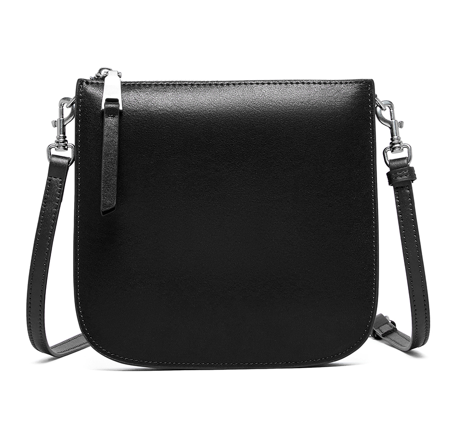 LEATHER STURDY-SIDED CLUTCH / MESSENGER / CROSSBODY BAG