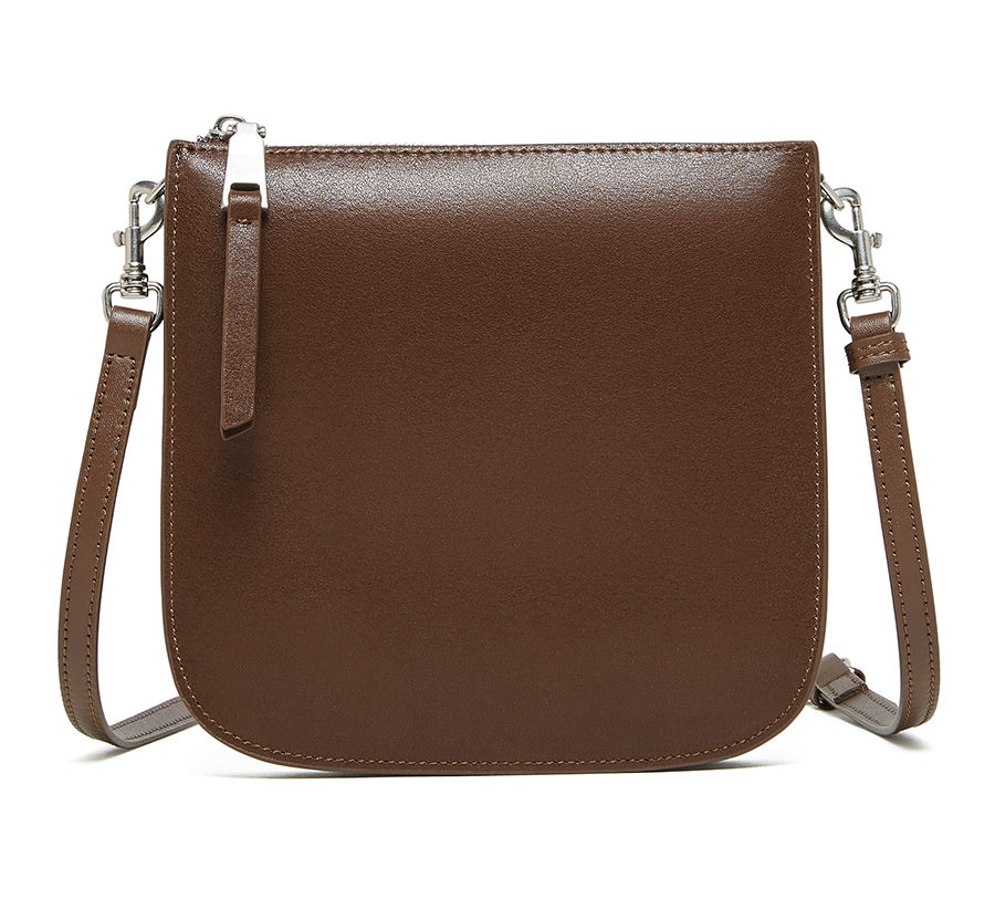 LEATHER STURDY-SIDED CLUTCH / MESSENGER / CROSSBODY BAG