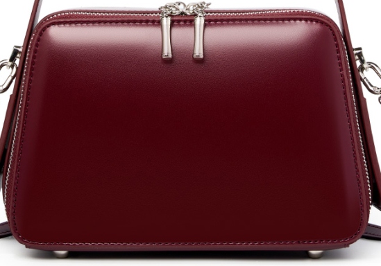 LEATHER HARD DOUBLE-SIDED MESSENGER / CROSSBODY BAG, MEDIUM