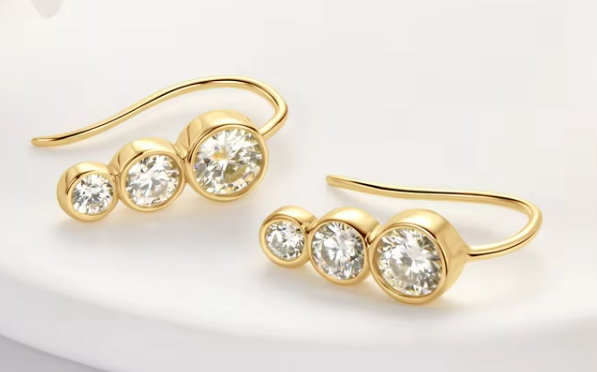 3-STONE DROP EARRINGS