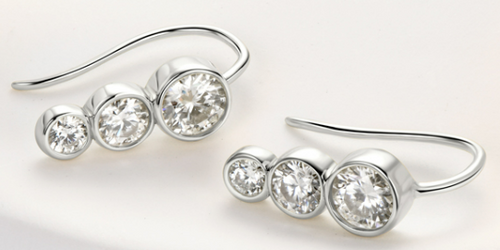 3-STONE DROP EARRINGS