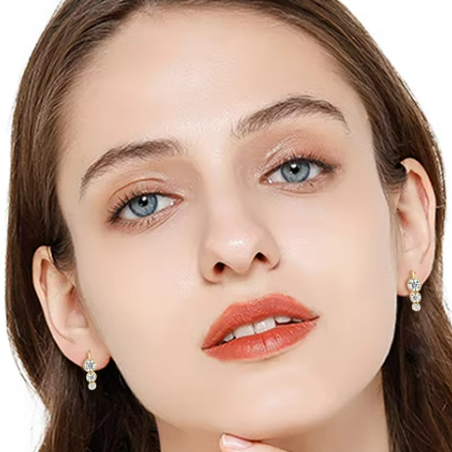 3-STONE DROP EARRINGS