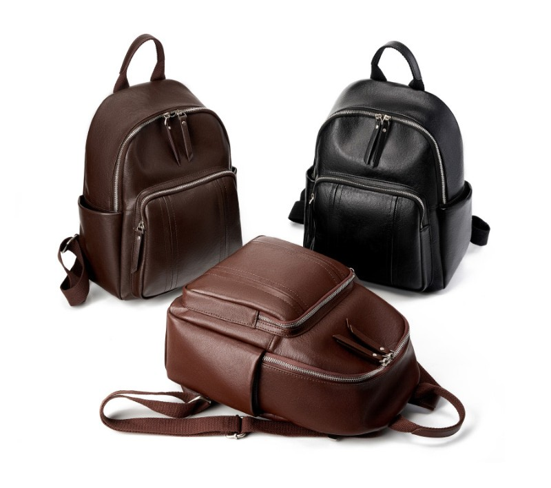 LEATHER MULTI-POCKET BACKPACK, MEDIUM