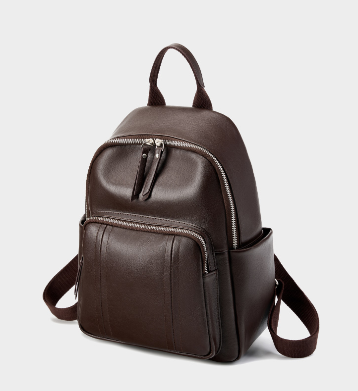 LEATHER MULTI-POCKET BACKPACK, MEDIUM