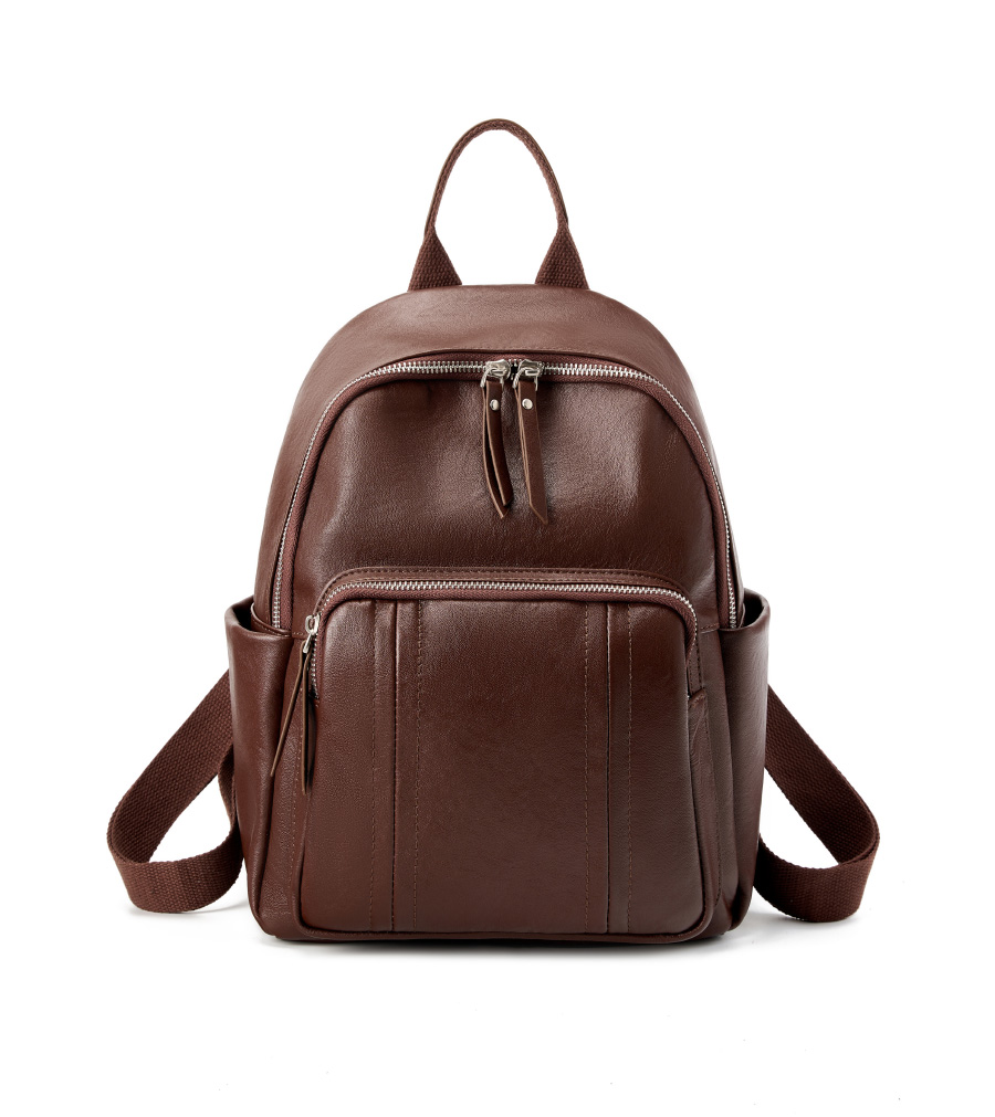 LEATHER MULTI-POCKET BACKPACK, MEDIUM