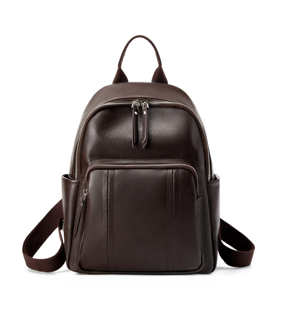 LEATHER MULTI-POCKET BACKPACK, MEDIUM
