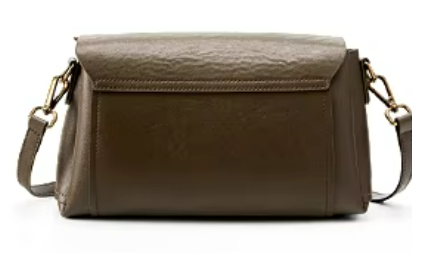 LEATHER ENVELOPE FLAP MULTI-COMPARTMENT HANDBAG