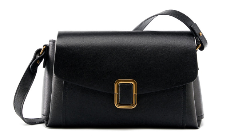 LEATHER ENVELOPE FLAP MULTI-COMPARTMENT HANDBAG