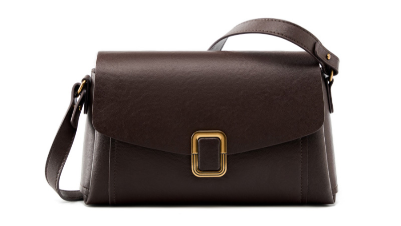 LEATHER ENVELOPE FLAP MULTI-COMPARTMENT HANDBAG