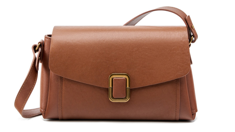 LEATHER ENVELOPE FLAP MULTI-COMPARTMENT HANDBAG