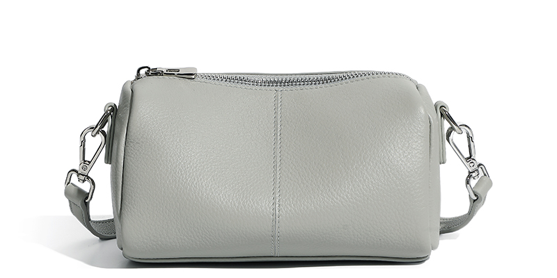 LEATHER EAST-WEST SMALL CYLINDER HANDBAG