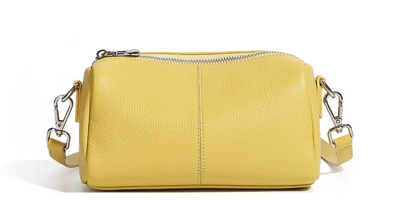 LEATHER EAST-WEST SMALL CYLINDER HANDBAG