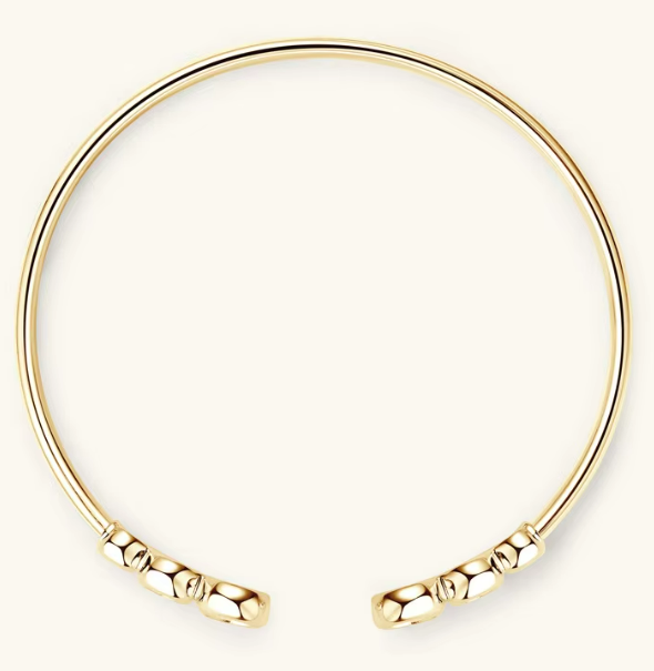 STERLING SILVER or GOLD-PLATED BANGLE WITH MOISSANITE