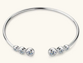 STERLING SILVER or GOLD-PLATED BANGLE WITH MOISSANITE