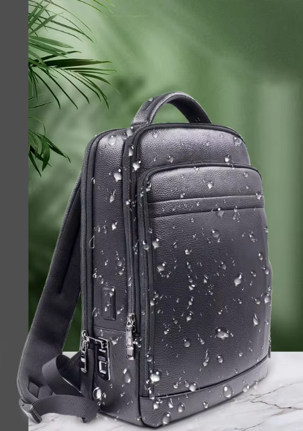 FINGERPRINT LOCK LEATHER BACKPACK (LKBPCK02)