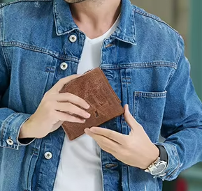 LEATHER TRI-FOLD WALLET
