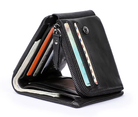 LEATHER TRI-FOLD WALLET