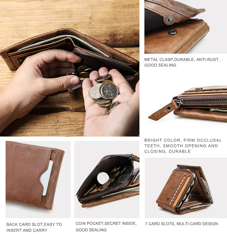 LEATHER TRI-FOLD WALLET