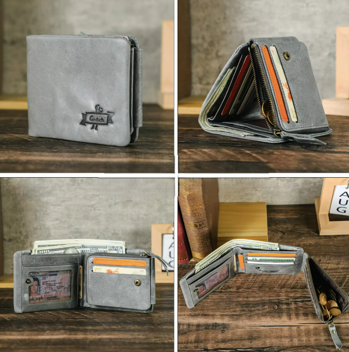 LEATHER TRI-FOLD WALLET
