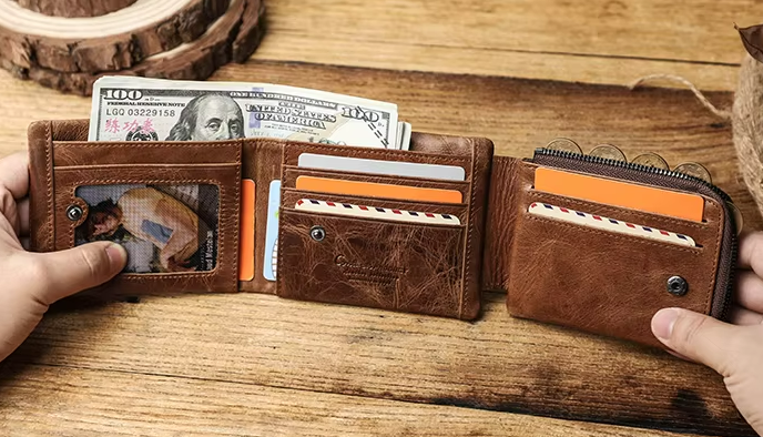 LEATHER TRI-FOLD WALLET
