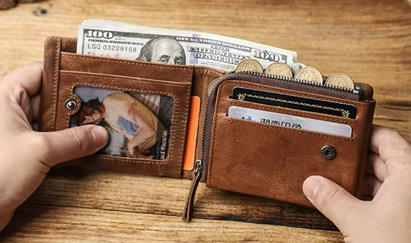 LEATHER TRI-FOLD WALLET