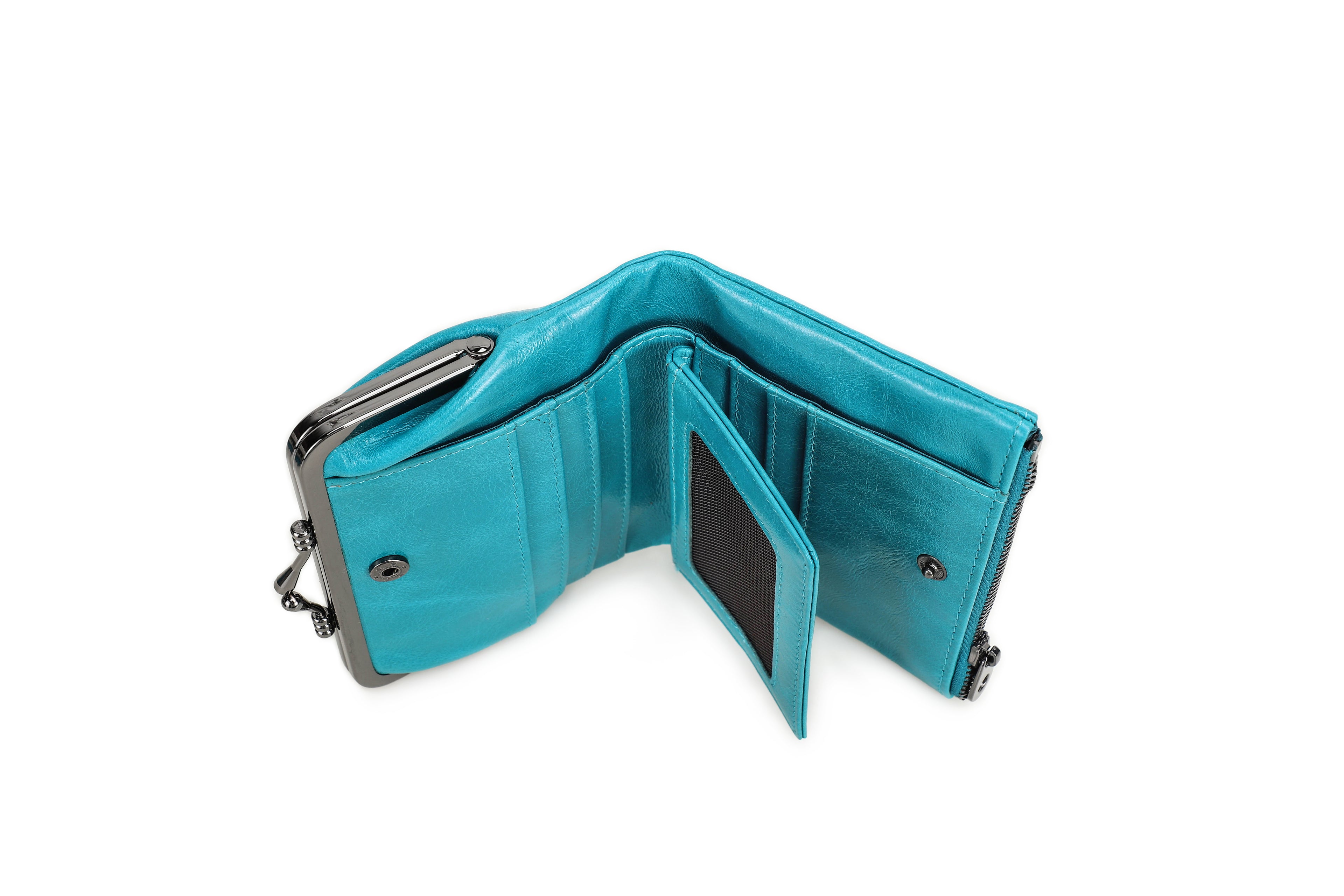 LEATHER PURSE - BIFOLD WITH COIN COMPARTMENT AND RFID BLOCKING