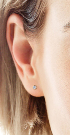 GENUINE 10K GOLD STUD EARRINGS, SCREW-ON BACKING