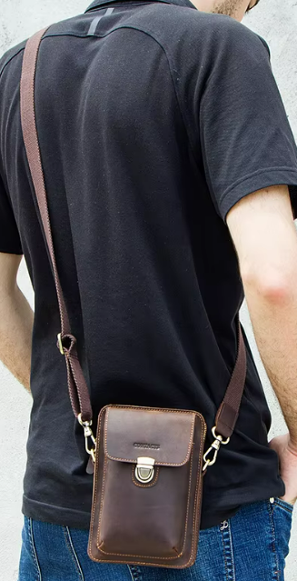 LEATHER CONVERTIBLE HOLD-ALL, SMALL