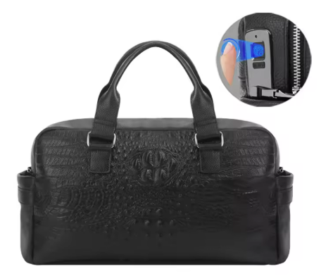LEATHER FINGERPRINT-LOCK SPORTS / DUFFLE BAG