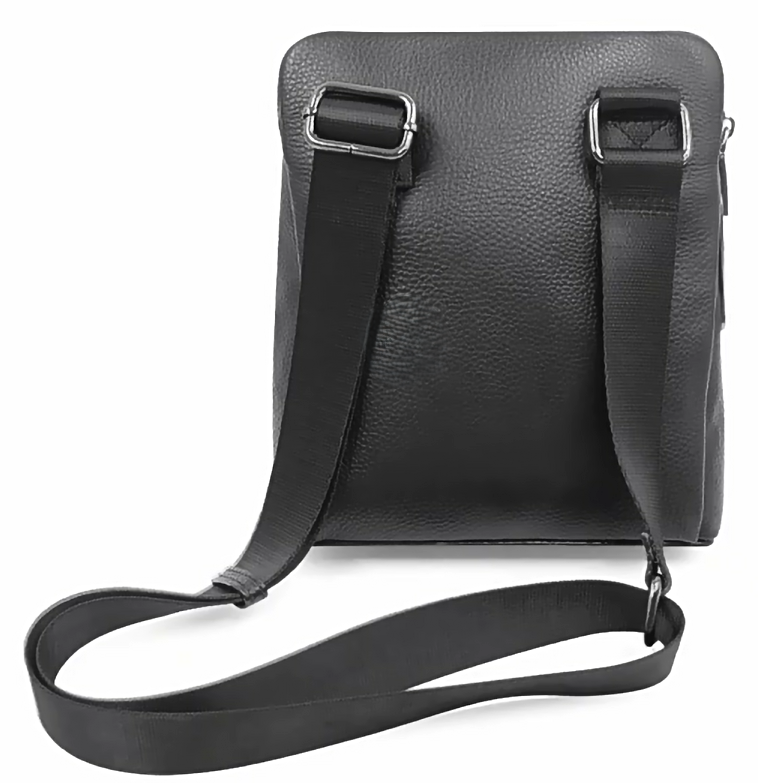 LEATHER FINGERPRINT LOCK MESSENGER BAG