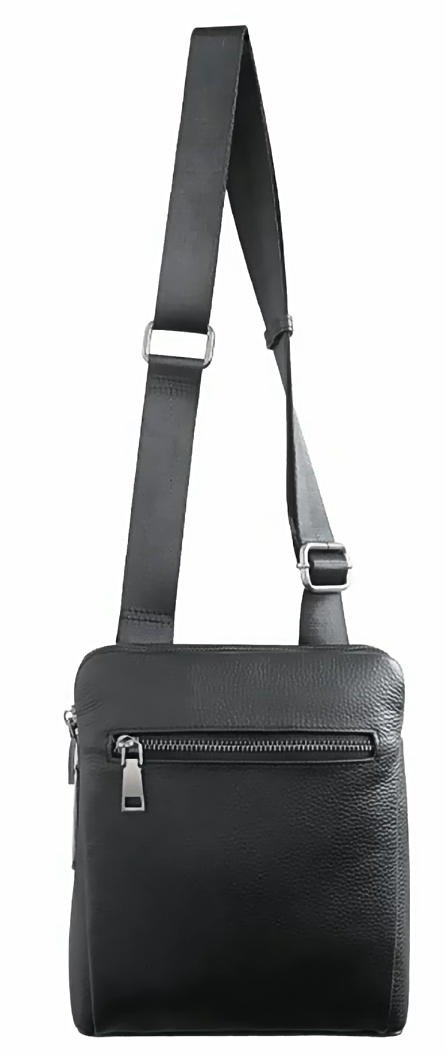 LEATHER FINGERPRINT LOCK MESSENGER BAG
