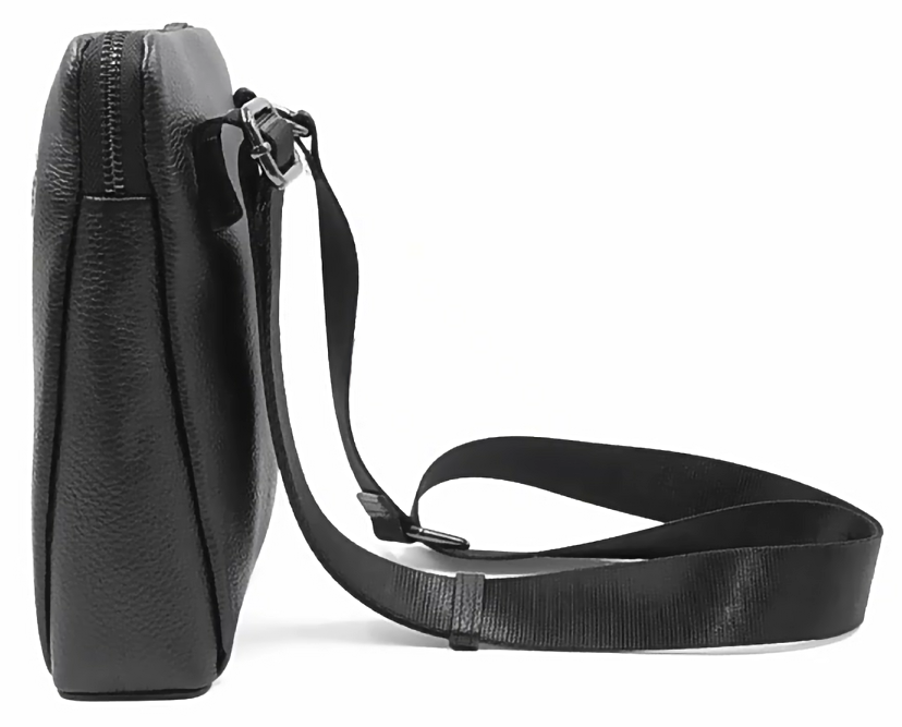 LEATHER FINGERPRINT LOCK MESSENGER BAG